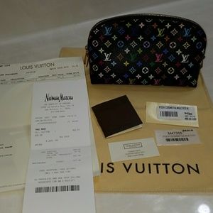 Authentic LV multicolored Cosmetic pouch